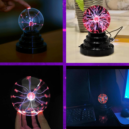 Esfera de plasma mágica sensible al tacto con luz LED