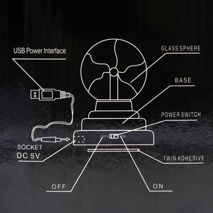 Esfera de plasma mágica sensible al tacto con luz LED