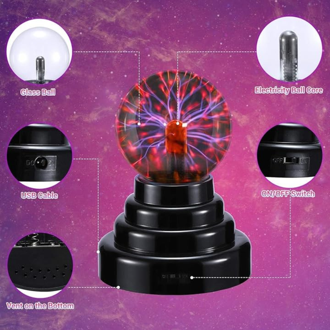 Esfera de plasma mágica sensible al tacto con luz LED