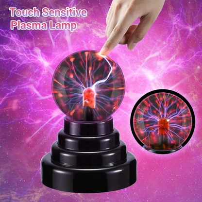Esfera de plasma mágica sensible al tacto con luz LED